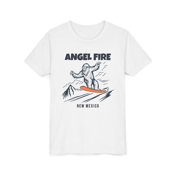 Angel Fire, New Mexico Yeti Snowboard Youth Tee - Kids Skiing Shirt