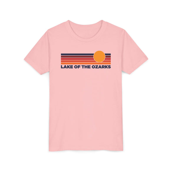 Lake of the Ozarks, Missouri Youth T-Shirt — Retro Sun Tee