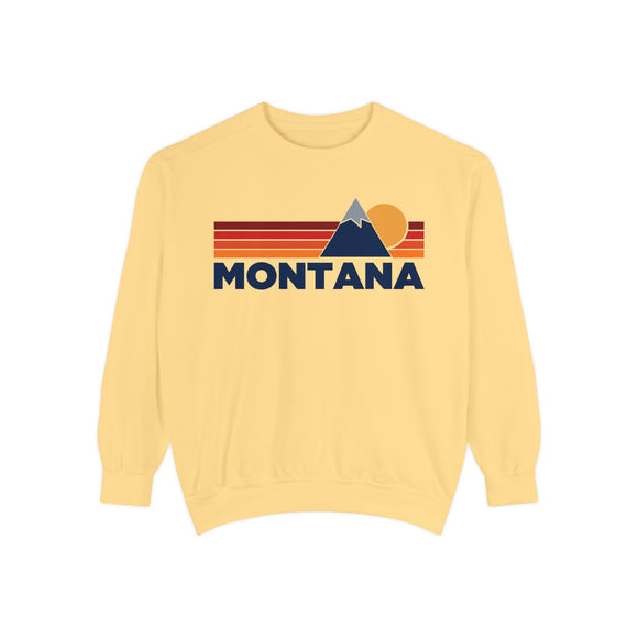 Montana Mountain Stripes Sweatshirt | Comfort Colors - 100% Cotton