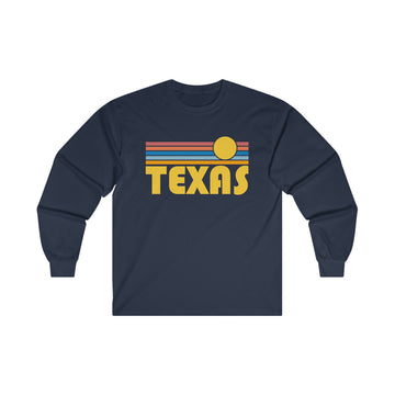 Buy navy Texas Long Sleeve Shirt - Retro Unisex Shirt