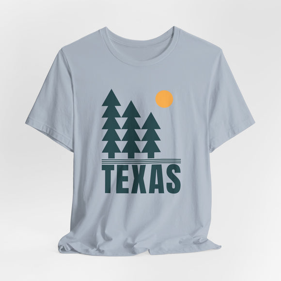 Texas T Shirt - Retro Trees Texas Tee