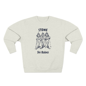 Premium Stowe, Vermont Ski Babes Sweatshirt