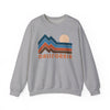 California Sweatshirt Retro Mountains, California Unisex Graphic Crewneck