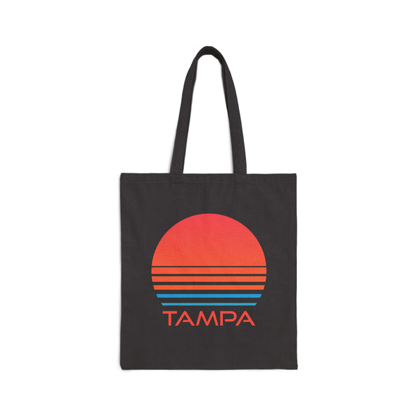 Tampa, Florida Retro 80s Cotton Canvas Tampa Tote Bag