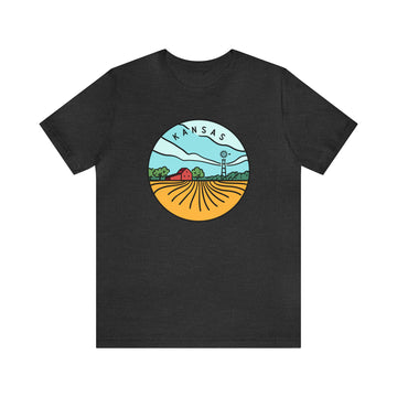 Buy dark-grey-heather Kansas T-Shirt - Unisex Kansas Shirt