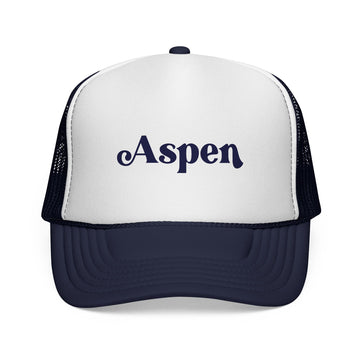 Buy dark-navy Aspen, Colorado Retro Trucker Hat