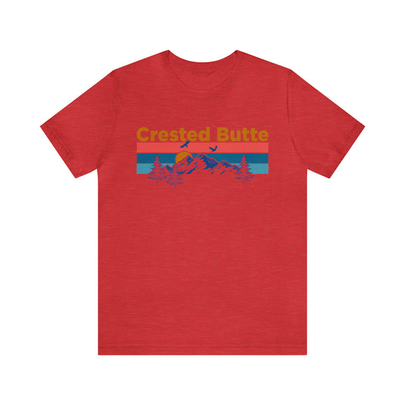 Crested Butte, Colorado Shirt - Mountain Sunset Unisex Crested Butte T-Shirt
