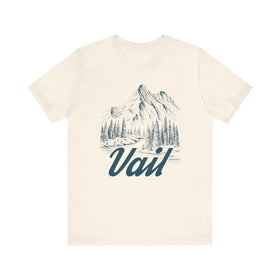 Buy natural Vail, Colorado Graphic Tee - Mountain Illustration Vail T Shirt