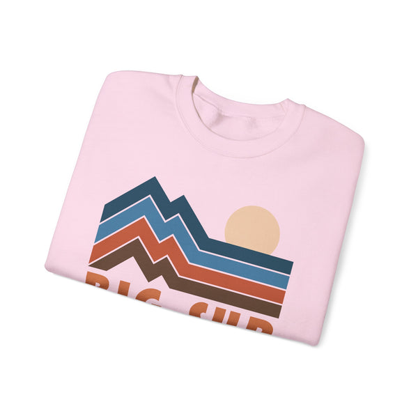 Big Sur, California Sweatshirt Retro Mountains, Big Sur Unisex Graphic Crewneck