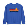 Arizona Toddler Sweatshirt - Retro Sun Arizona Toddler Crewneck Sweatshirt