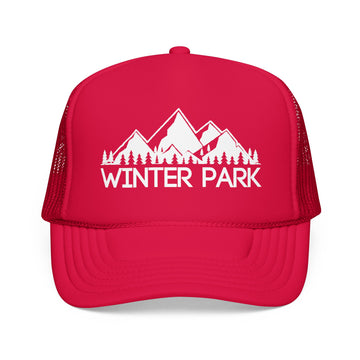 Buy red Winter Park, Colorado Trucker Hat - Winter Park Cap
