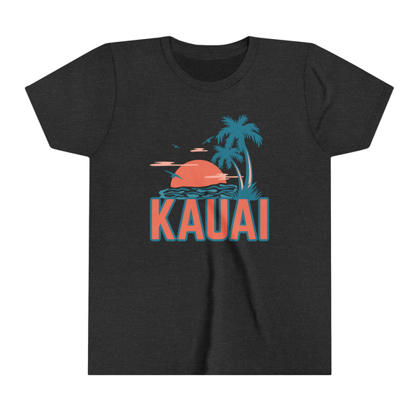 Kauai, Hawaii Youth Shirt - Retro Palm Tree Kauai Kid's T-Shirt