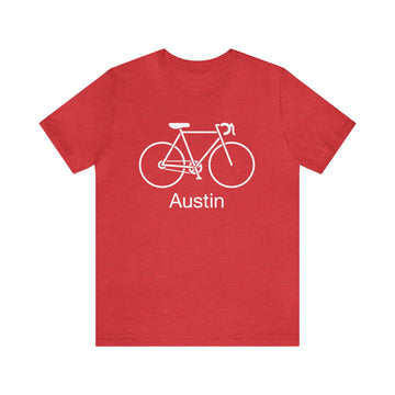 Buy heather-red Austin, Texas T-Shirt - Unisex Austin Shirt