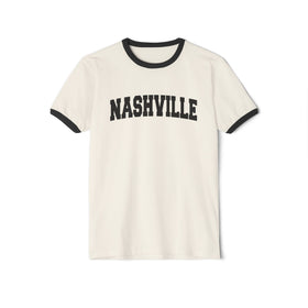 Nashville, Tennessee Cotton Ringer Graphic Tee - Unisex Nashville T Shirt, Vintage Style Tee, Men's/Women's Tee