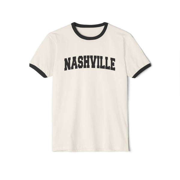 Nashville, Tennessee Cotton Ringer Graphic Tee - Unisex Nashville T Shirt, Vintage Style Tee, Men's/Women's Tee