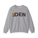 Denver, Colorado DEN Retro Stripe Sweatshirt-3