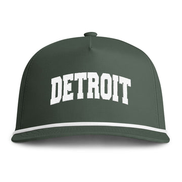 Buy moss Detroit, Michigan Embroidered Rope Hat - Vintage Sunwashed Rope Cap, Comfort Colors