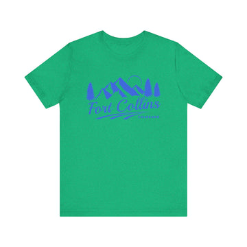 Fort Collins, Colorado T-Shirt - Retro Mountain Unisex Fort Collins Shirt - Pine Treeline - 0