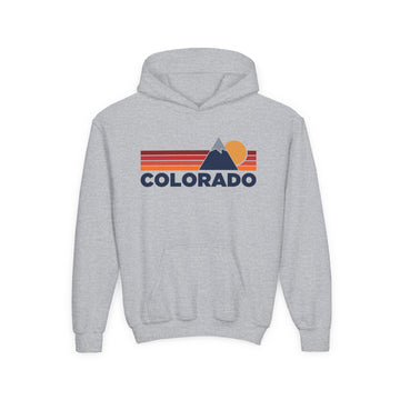 Colorado Youth Hoodie Retro Mountain, Kids Pullover, Vintage Style Colorado  Sweatshirt - 0