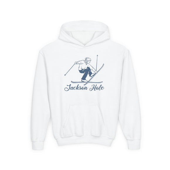 Jackson Hole, Wyoming Youth Hoodie - Snow Ski Kids Jackson Hole Hooded Sweatshirt
