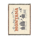 Montana Ski Town Throw Blanket | Mountain Woven Blanket-3