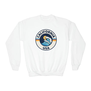 Buy white Copy of Copy of California Youth Sweatshirt - Unisex Kid's California Crewneck Sweatshirt