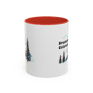 Breckenridge, Colorado Retro Snow Skiing Mountain 11 oz Mug, Ski Lodge Decor Coffee Cup, Mountain Gondola  Lover Gift, Retro Skiing Mug - 0