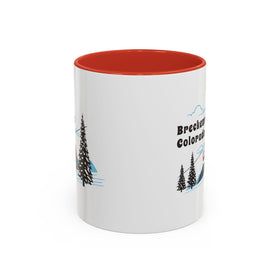 Breckenridge, Colorado Retro Snow Skiing Mountain 11 oz Mug, Ski Lodge Decor Coffee Cup, Mountain Gondola  Lover Gift, Retro Skiing Mug