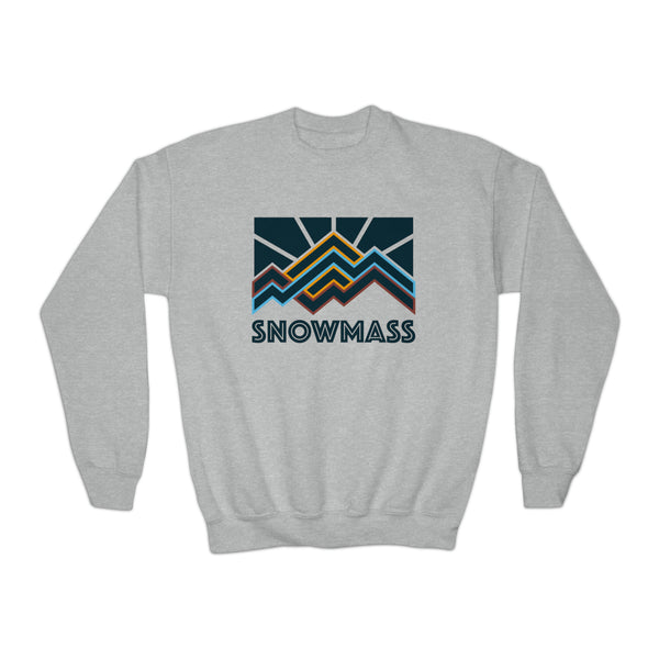 Snowmass, Colorado Youth Sweatshirt - Unisex Kid's Snowmass Crewneck Sweatshirt