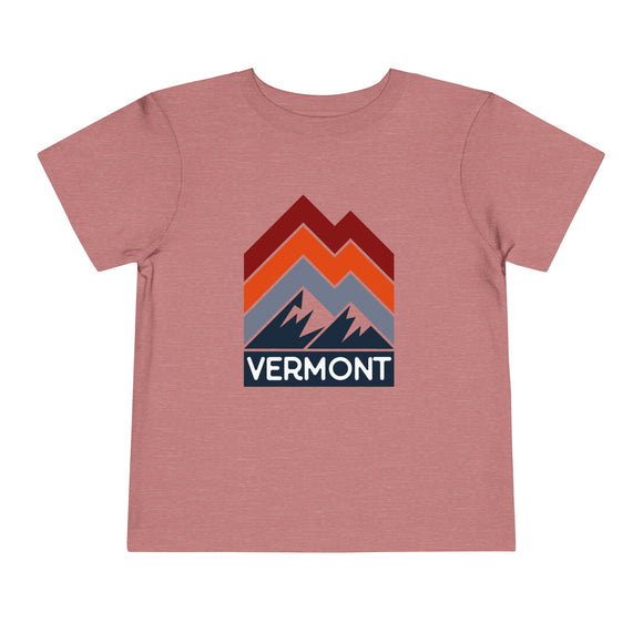 Vermont Toddler T-Shirt - Retro Palm Tree Unisex Toddler Vermont Shirt