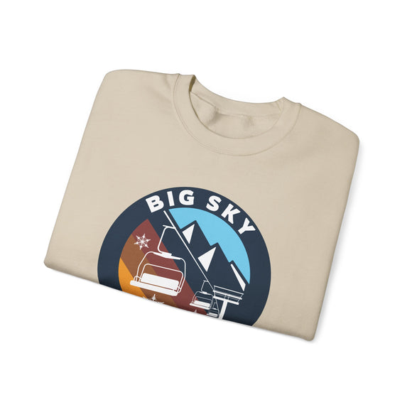 Big Sky, Montana Sweatshirt - Ski Lift Big Sky Crewneck Sweatshirt