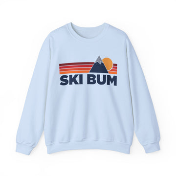 Buy light-blue Ski Bum Sweatshirt Retro Mountains, Ski Bum Unisex Crewneck, Vintage Cozy Jumper, Gift for Outdoor Lovers