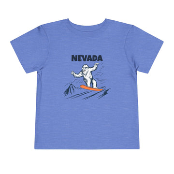 Buy heather-columbia-blue Nevada Yeti Snowboard Toddler Tee