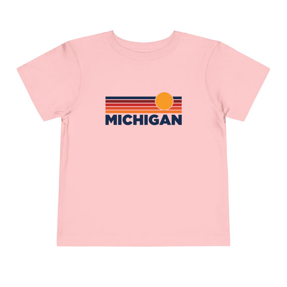 Michigan Toddler T-Shirt - Retro Sun Tee