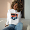 Women's Alta, Utah Crop Hoodie - Retro Mountain Crop Sweatshirt