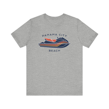 Buy athletic-heather Panama City Beach, Florida Harbor T Shirt - Jetski Boating Graphic Tee