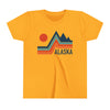 Alaska Youth Shirt - Retro Mountain Alaska Kid's T-Shirt