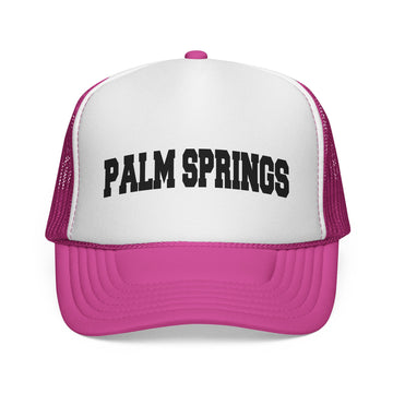 Buy pink Palm Springs, California Collegiate Style Trucker Hat