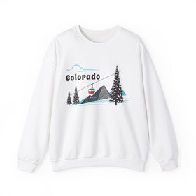 Colorado Sweatshirt - Unisex Ski Mountain Gondola Colorado Sweatshirt