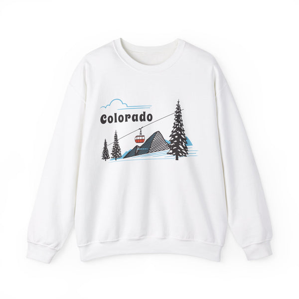 Colorado Sweatshirt - Unisex Ski Mountain Gondola Colorado Sweatshirt