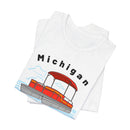 Michigan T Shirt - Retro Pontoon Boat Michigan Tee-7
