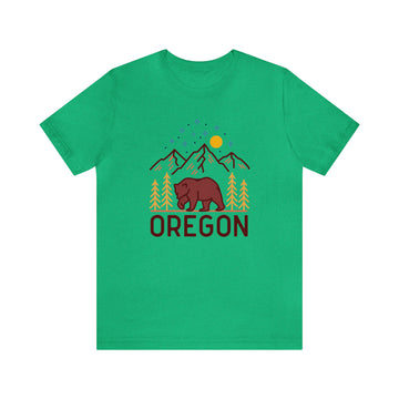 Buy heather-kelly Oregon T-Shirt - Retro Unisex Oregon Shirt
