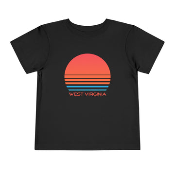 Buy black West Virginia Toddler T-Shirt - Retro 80s Unisex Toddler West Virginia Shirt