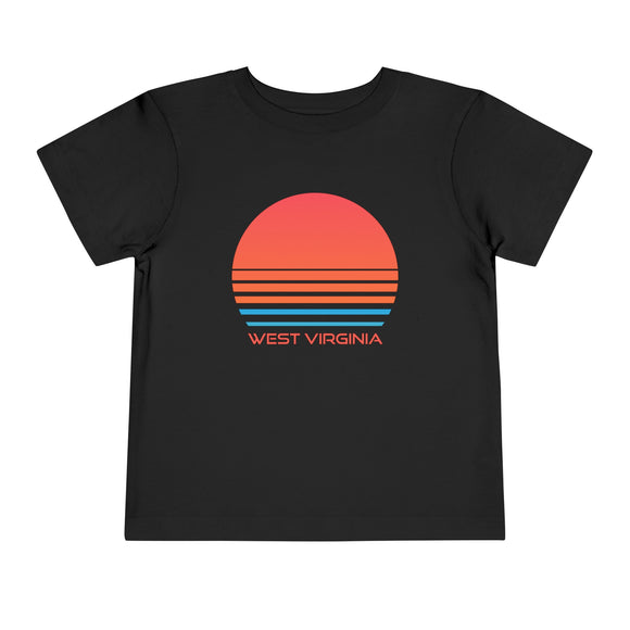 West Virginia Toddler T-Shirt - Retro 80s Unisex Toddler West Virginia Shirt