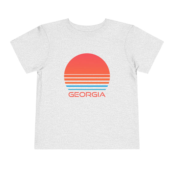 Georgia Toddler T-Shirt - Retro 80s Unisex Toddler Georgia Shirt
