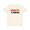 Lake Tahoe, California T-Shirt Retro Sun Ombre Unisex Tee, Vintage California Tee, Mountain Sun Lake Tahoe Tee, California Souvenir Shirt