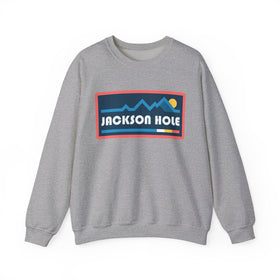 Buy sport-grey Jackson Hole, Wyoming Sweatshirt - Mountain Graphic Crewneck