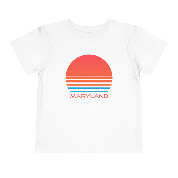 Maryland Toddler T-Shirt - Retro 80s Unisex Toddler Maryland Shirt