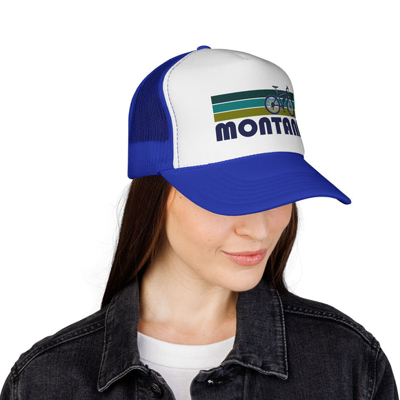 Montana Retro Bike Trucker Hat - Vintage Style Montana Cap