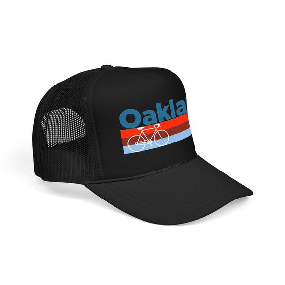 Oakland, California Trucker Hat - Foam Oakland Bike Cap